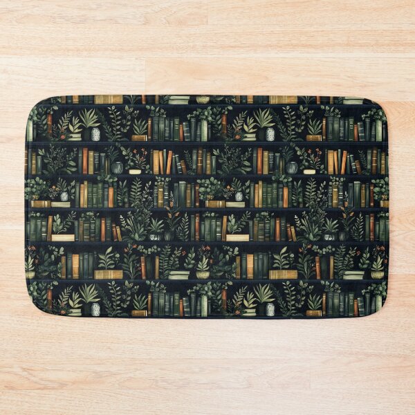 Item preview, Dark Academia Botanical Library Pattern – Moody Greenery Book Gift designed and sold by · GAMING SOUL ·.