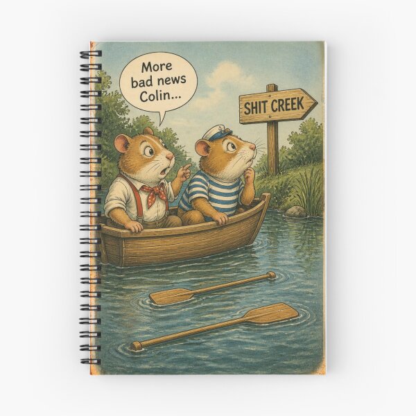 Item preview, Seaside Postcard: Without a paddle designed and sold by halibutgoatramb.
