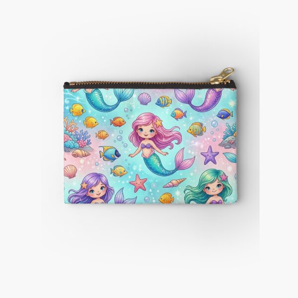 Item preview, Cute Mermaids Underwater World Seamless Pattern designed and sold by ShivCraftStudio.