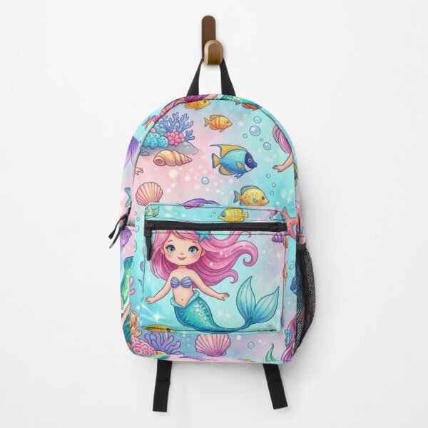 Item preview, Cute Mermaids Underwater World Seamless Pattern designed and sold by ShivCraftStudio.