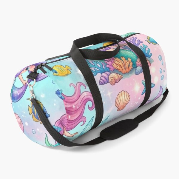 Item preview, Cute Mermaids Underwater World Seamless Pattern designed and sold by ShivCraftStudio.