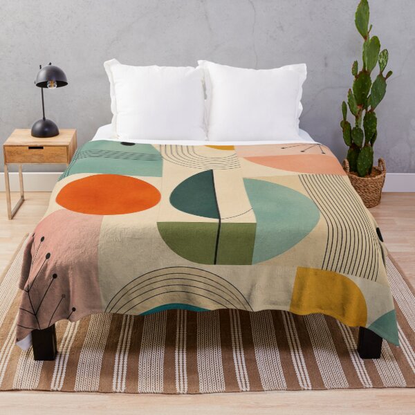 Item preview, Mid-Century Modern Watercolor Starburst - Vintage Pastel Geometric - Retro Modernist Art designed and sold by GrinGalore.