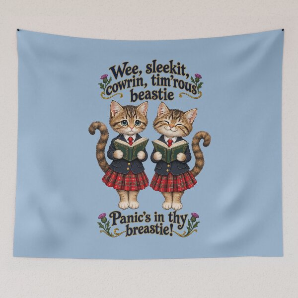 Item preview, Panics In Thy Breastie Burns Night Feline Recital designed and sold by taiche.
