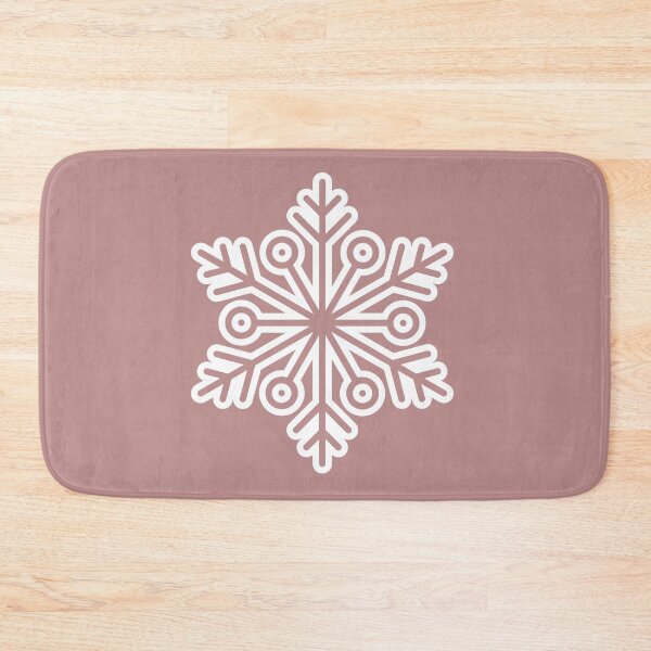 Item preview, Winter Snowflake Pale Rosewood Seamless Pattern Art designed and sold by ​Jyoti Digital Artist.