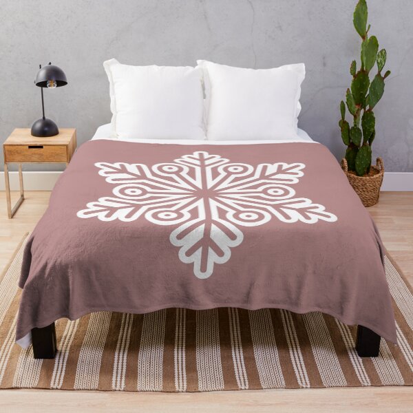 Item preview, Winter Snowflake Pale Rosewood Seamless Pattern Art designed and sold by ​Jyoti Digital Artist.