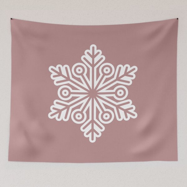 Item preview, Winter Snowflake Pale Rosewood Seamless Pattern Art designed and sold by ​Jyoti Digital Artist.