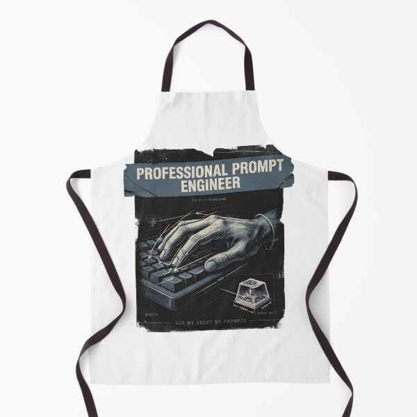 Item preview, Professional Prompt Engineer Ask Me About My Prompts Typing Hand Keyboard Blueprint Vintage Technical Drawing Design designed and sold by DarylWelsh2024.