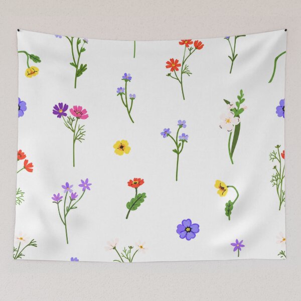 Item preview, Pastel Wildflower Meadow Seamless Floral Pattern designed and sold by ShivCraftStudio.