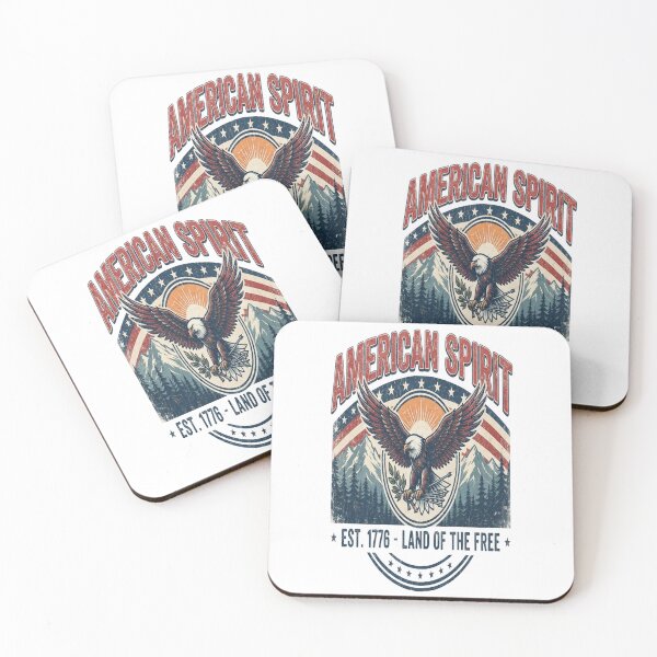 Item preview, American Spirit Vintage Eagle Retro USA Patriotic 1776 Land of the Free designed and sold by Mmarchi1991.