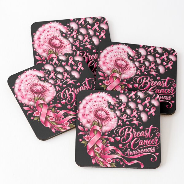 Item preview, Breast Cancer Awareness Pink Dandelion Ribbon designed and sold by VGAfanatic.