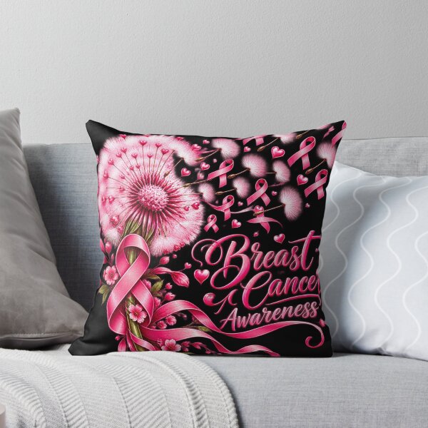 Item preview, Breast Cancer Awareness Pink Dandelion Ribbon designed and sold by VGAfanatic.