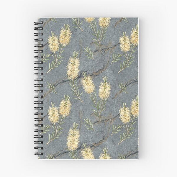 Item preview, Cream Bottlebrush Wildflower Slate Stone Botanical Pattern designed and sold by Studio BC.