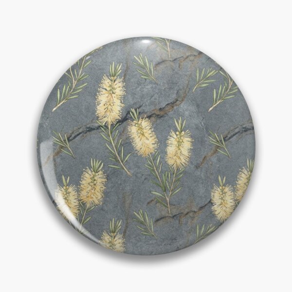 Item preview, Cream Bottlebrush Wildflower Slate Stone Botanical Pattern designed and sold by Studio BC.
