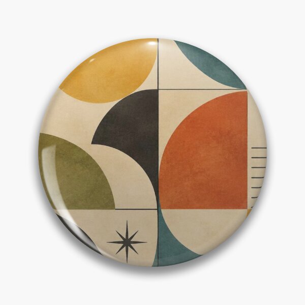 Item preview, Mid-Century Modern Watercolor - Atomic Starburst Geometric - Retro Modernist Art designed and sold by GrinGalore.