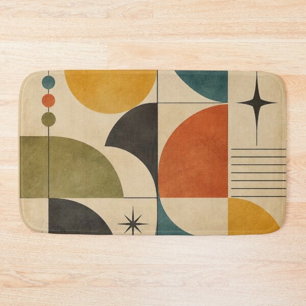 Item preview, Mid-Century Modern Watercolor - Atomic Starburst Geometric - Retro Modernist Art designed and sold by GrinGalore.
