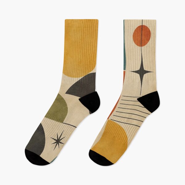 Item preview, Mid-Century Modern Watercolor - Atomic Starburst Geometric - Retro Modernist Art designed and sold by GrinGalore.