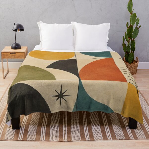 Item preview, Mid-Century Modern Watercolor - Atomic Starburst Geometric - Retro Modernist Art designed and sold by GrinGalore.