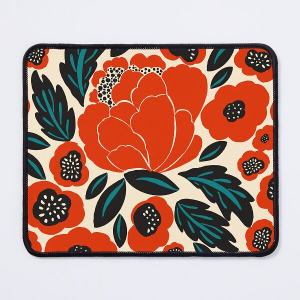 Item preview, Hot Fiery Red Florals designed and sold by TuluaStudio.