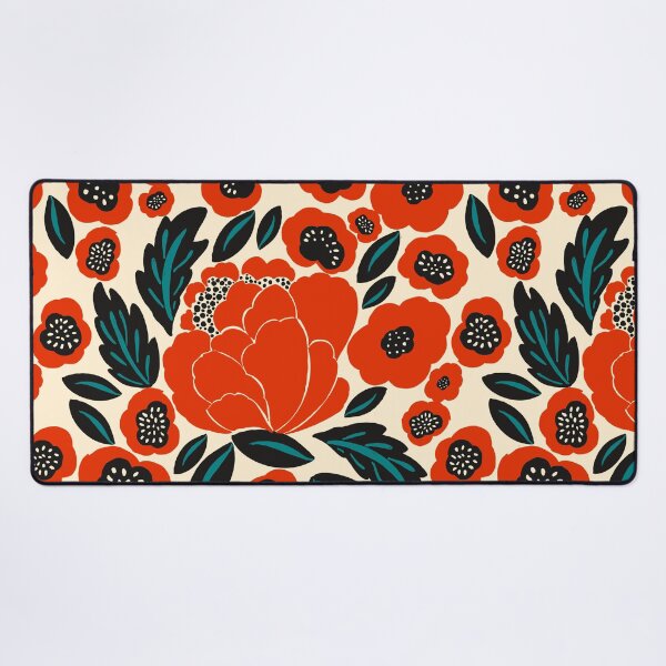 Item preview, Hot Fiery Red Florals designed and sold by TuluaStudio.