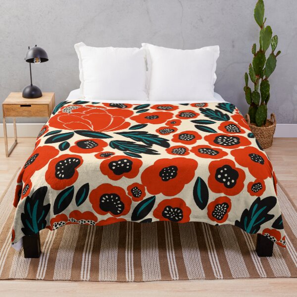 Item preview, Hot Fiery Red Florals designed and sold by TuluaStudio.