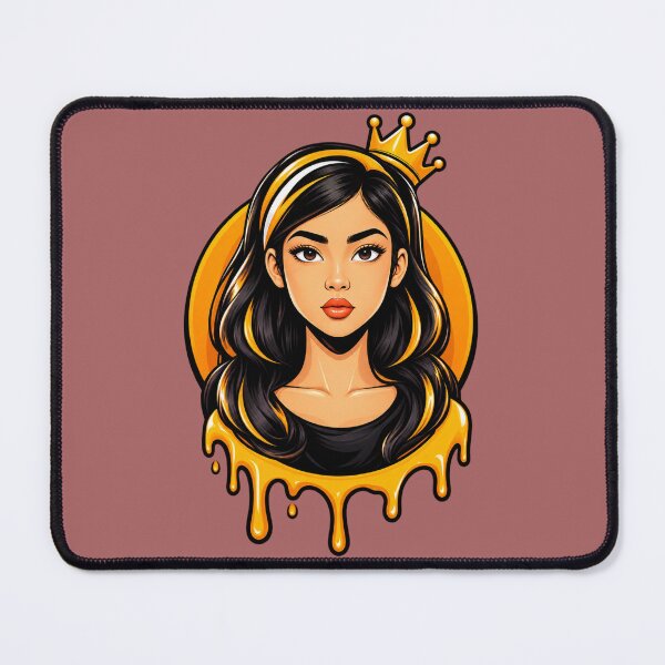 Item preview, Glossy Queen Crown Golden Drips Portrait Graphic designed and sold by ShivCraftStudio.