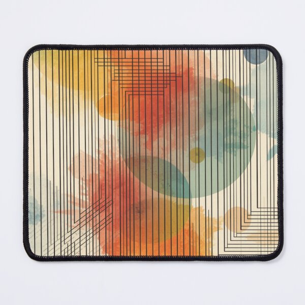 Item preview, Mid-Century Modern Watercolor - Geometric Line Art - Retro Modernist Pattern designed and sold by GrinGalore.