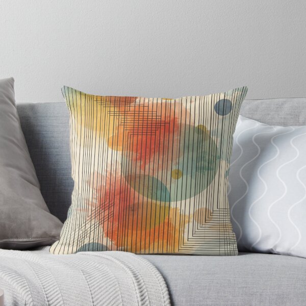 Item preview, Mid-Century Modern Watercolor - Geometric Line Art - Retro Modernist Pattern designed and sold by GrinGalore.