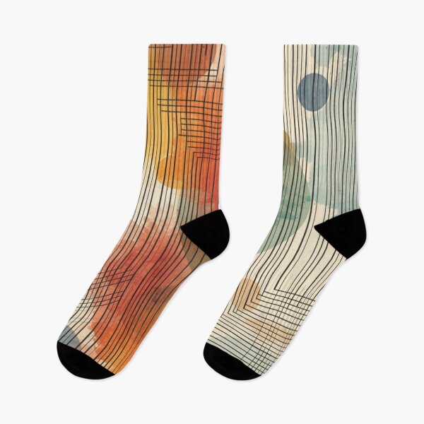 Item preview, Mid-Century Modern Watercolor - Geometric Line Art - Retro Modernist Pattern designed and sold by GrinGalore.