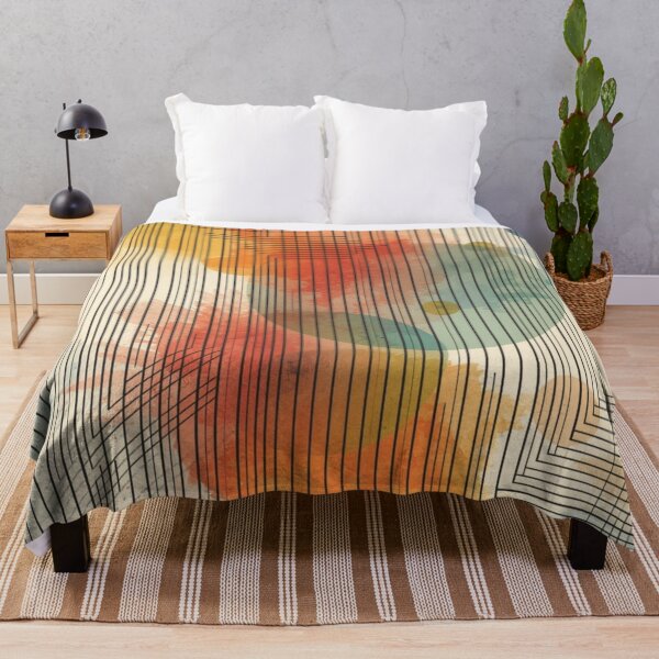 Item preview, Mid-Century Modern Watercolor - Geometric Line Art - Retro Modernist Pattern designed and sold by GrinGalore.