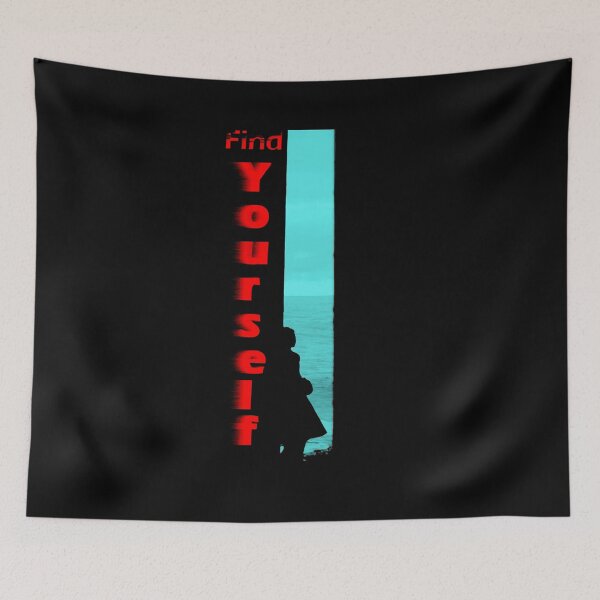 Item preview, Find Yourself Retro Glitch Ocean Typography designed and sold by Edwere.