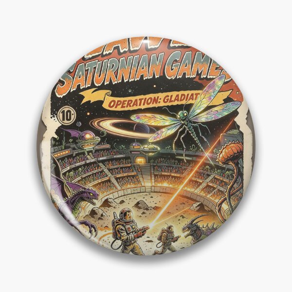 Item preview, The Slawe of the Saturnian Games Retro Sci-Fi Pulp Comic Art  designed and sold by HaighsTs.