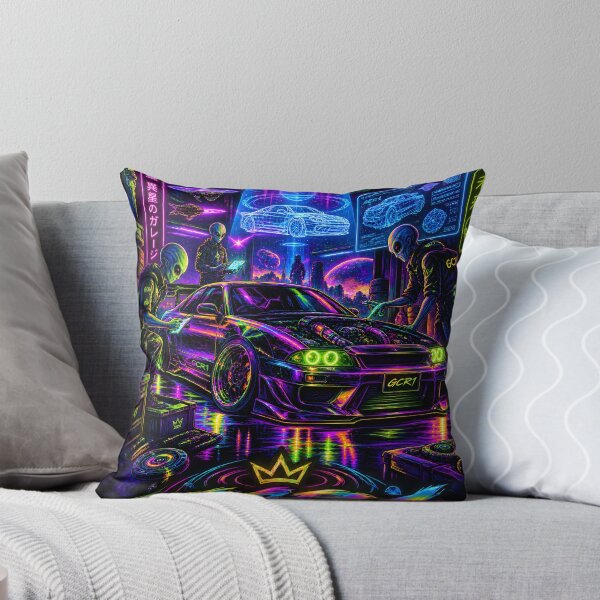 Item preview, GCR1 Alien Garage JDM Car – Futuristic Japanese Neon Art designed and sold by GCR1.
