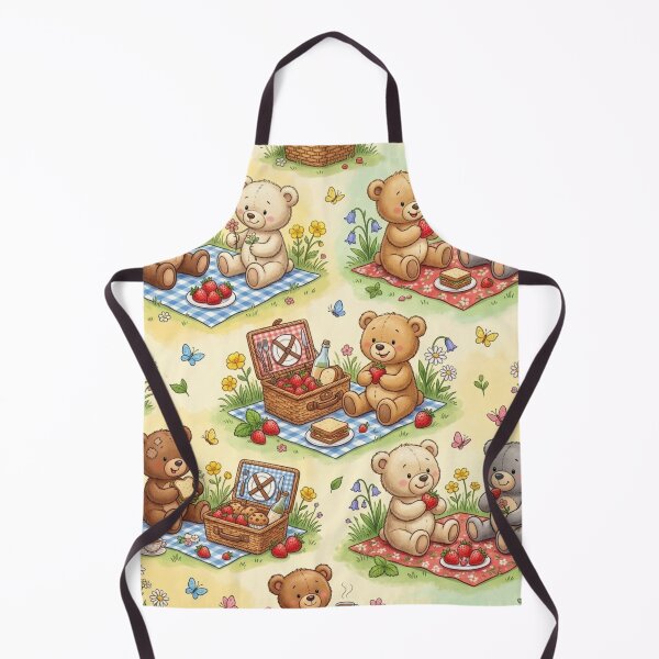 Item preview, Cute Teddy Bears Picnic Seamless Pattern designed and sold by ShivCraftStudio.