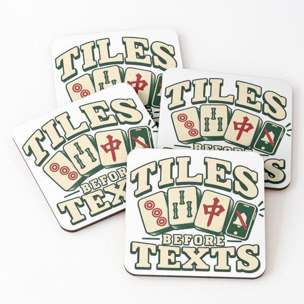 Item preview, Tiles Before Texts Mahjong T-Shirt – Funny Mahjong Player Graphic Tee designed and sold by RG3D Project .