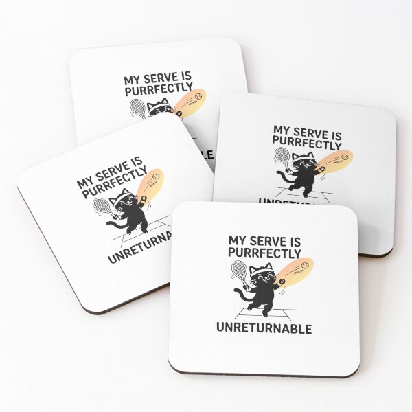 Item preview, Purrfectly Unreturnable - Tennis Design designed and sold by RunningWhiskers.