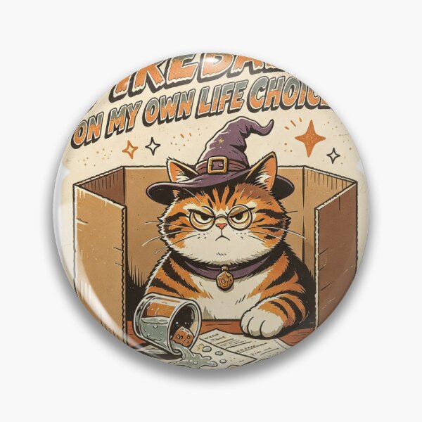 Item preview, I Cast Fireball On My Own Life Choices Funny Cat Wizard Art  designed and sold by HaighsTs.