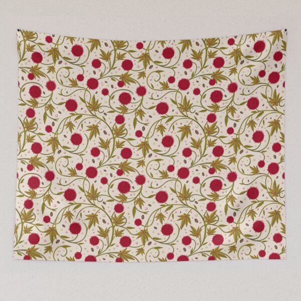 Item preview, Warm Cream Castor Bean Botanical designed and sold by Little Wimbly.