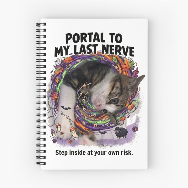 Item preview, Portal To My Last Nerve Funny Halloween Cat designed and sold by MeliMedO Art.