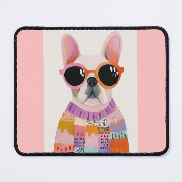 Item preview, Cute French Bulldog with Colorful Sunglasses – Fun Dog Art designed and sold by anemiche.