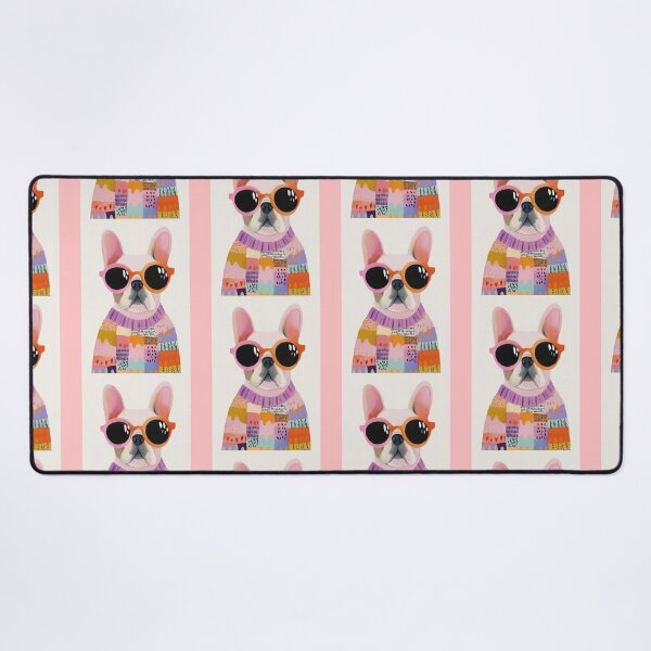 Item preview, Cute French Bulldog with Colorful Sunglasses – Fun Dog Art designed and sold by anemiche.