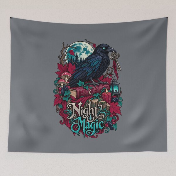 Item preview, Night Magic Raven – Mystical Gothic Autumn designed and sold by Aimetoi.