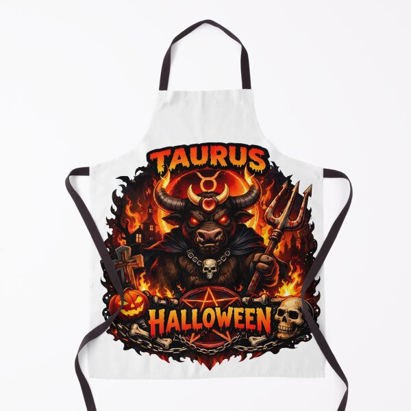 Item preview, Taurus Halloween Demon Bull Inferno designed and sold by Zodiac Celestial Art.