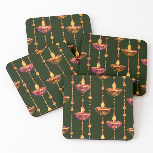 Item preview, Luxury Diwali Hanging Diya Pattern designed and sold by Paper&Palette.