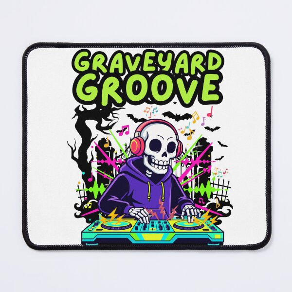 Artikelvorschau, Friedhofsgrooves – DJ-Skelett-Design entworfen und verkauft von She - artist creations .