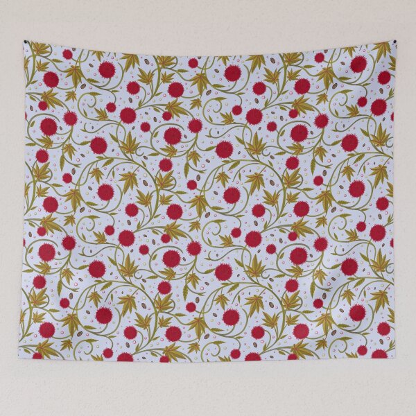 Item preview, Periwinkle Castor Bean Botanical designed and sold by Little Wimbly.