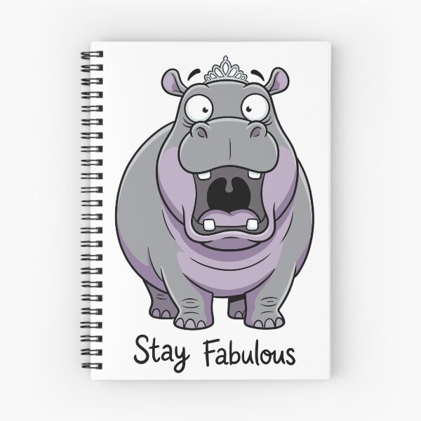 Item preview, Funny Hippo Princess Tiara Cartoon Graphic Illustration designed and sold by DiNata.