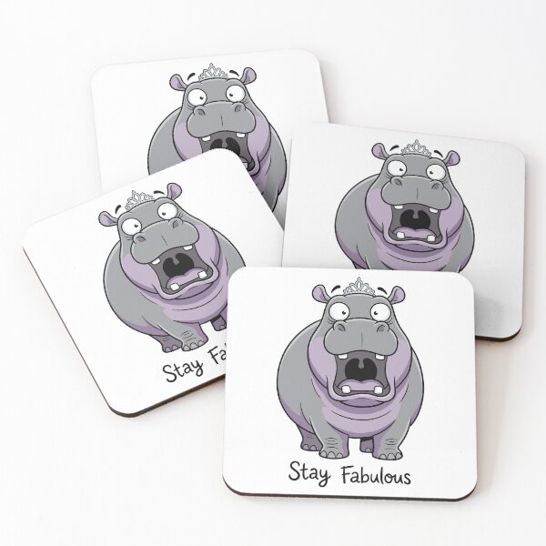 Item preview, Funny Hippo Princess Tiara Cartoon Graphic Illustration designed and sold by DiNata.