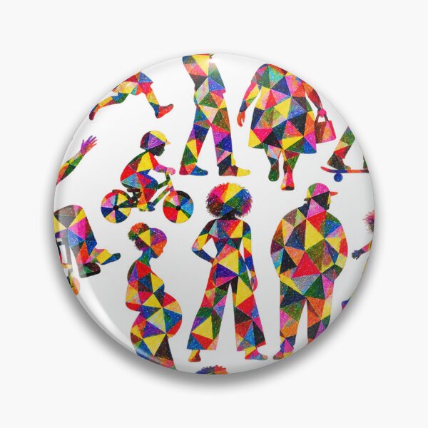 Aperçu de l'œuvre Motif géométrique de personnes créée et vendue par designbywhacky.