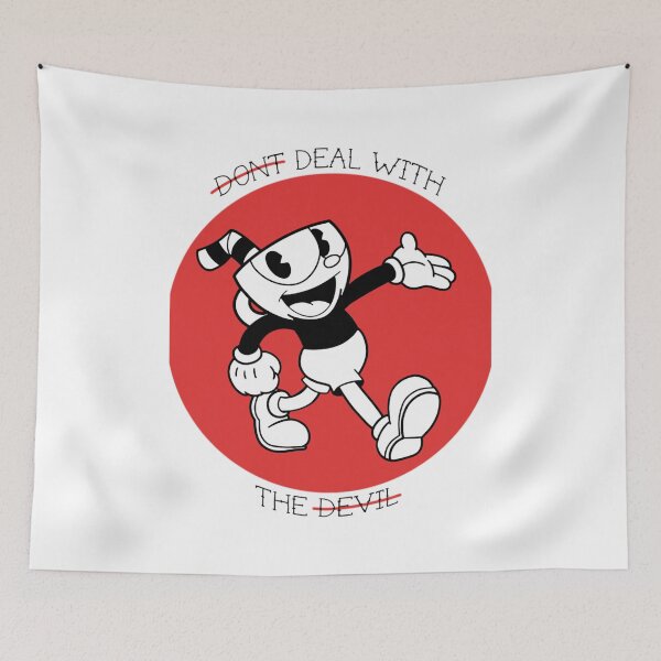 Item preview, don't deal with the devil cuphead sticker classic Essential designed and sold by LynnGablestore.