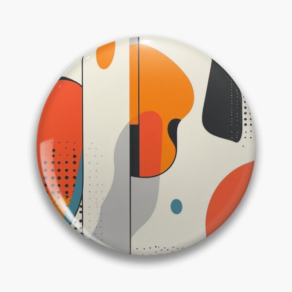 Item preview, Mid-Century Line Art Modern Abstract - Retro Polka Dot - Pop Art Pattern designed and sold by GrinGalore.